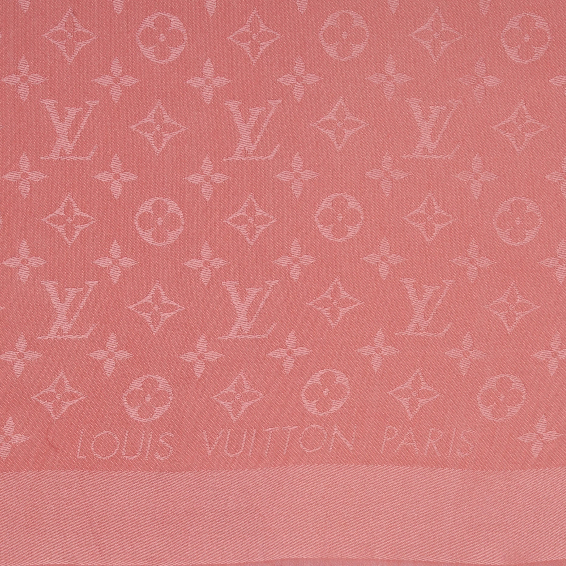 Louis Vuitton Silk Wool Monogram Shawl Corail 1 of 5