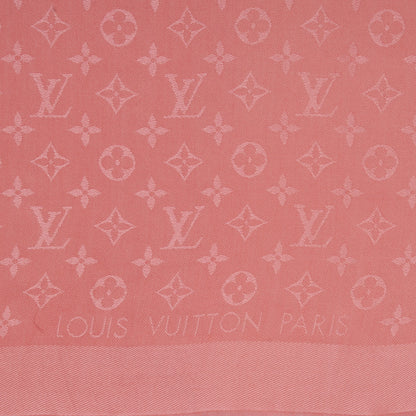Louis Vuitton Silk Wool Monogram Shawl Corail 1 of 5
