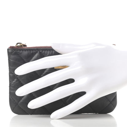 Chanel Aged Calfskin Quilted Small Reissue Cosmetic Case Black 2 of 7