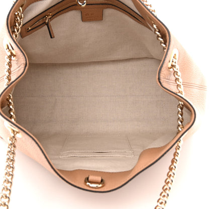 Gucci Pebbled Calfskin Medium Soho Chain Shoulder Bag Camelia 5 of 11