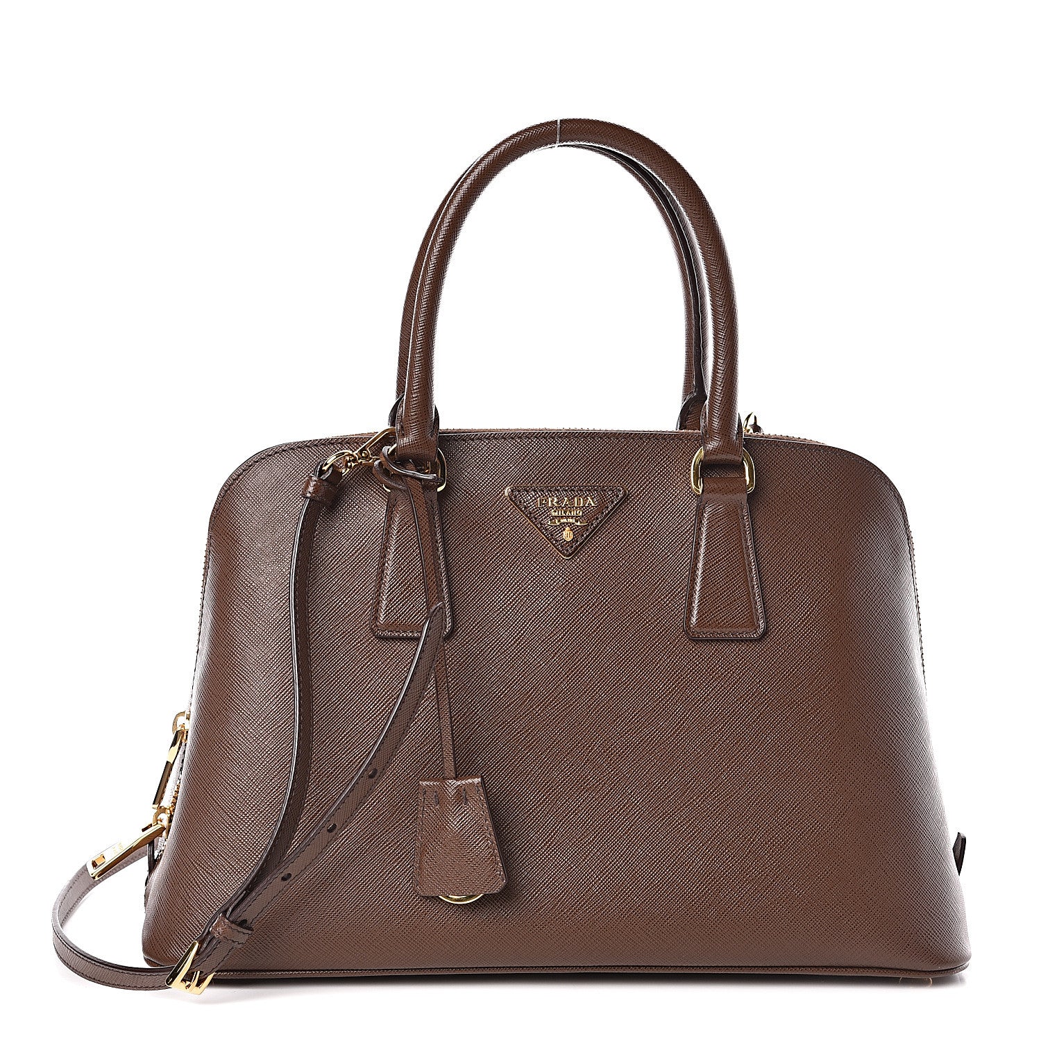 Prada Saffiano Lux Medium Promenade Tote Cacao 1 of 10