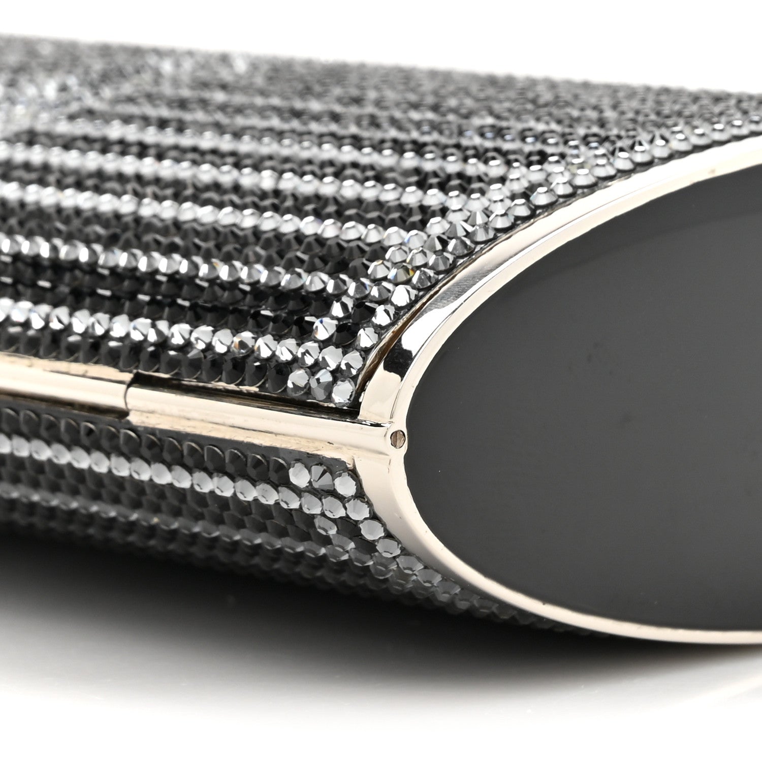 Judith Leiber Swarovski Crystal Minaudiere Clutch Black 8 of 9