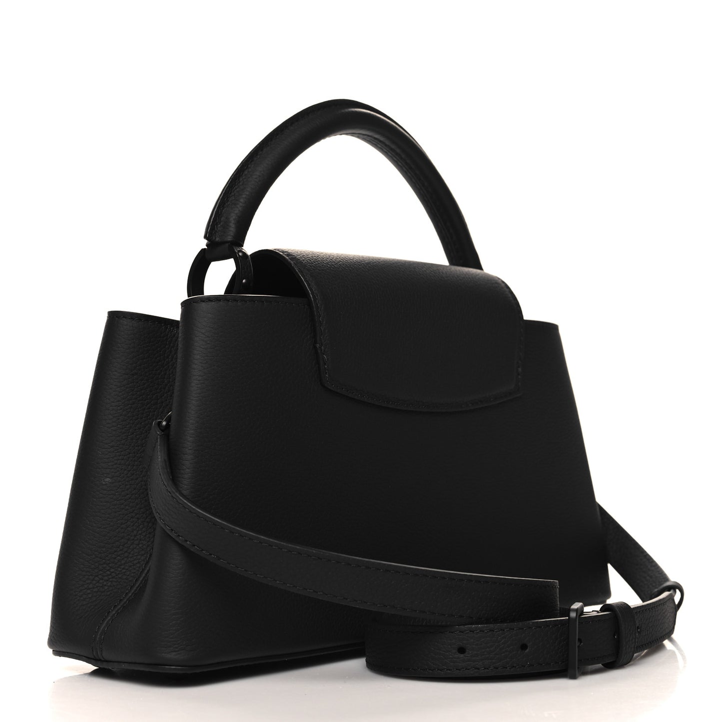 Taurillon Capucines East West MM Matte Black