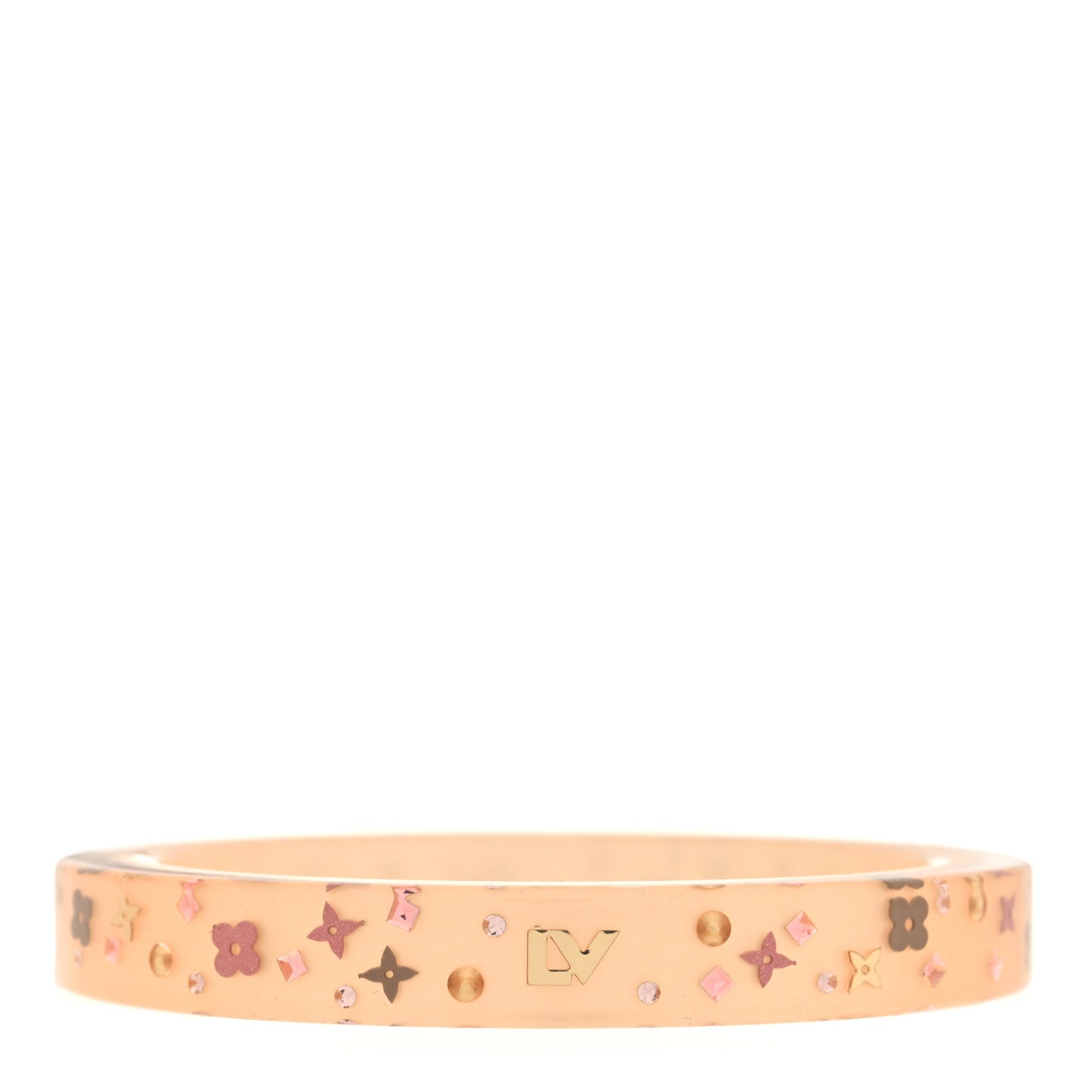 Resin Swarovski Inclusion Art Deco TPM Bracelet S Beige