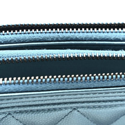 Chanel Metallic Caviar Quilted Small Boy Clutch With Chain Turquoise 16 of 16