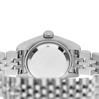 Rolex Stainless Steel 18K White Gold Diamond 26mm Oyster Perpetual Datejust Watch Silver 179174 4 of 4