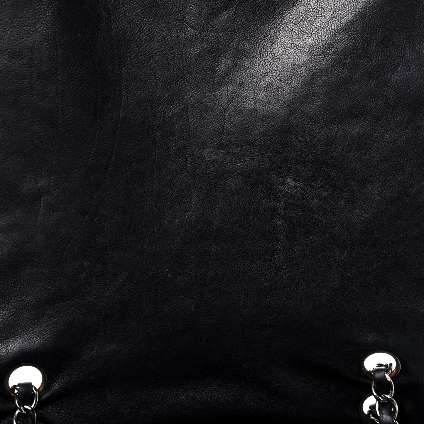 Calfskin Diamond Stitch Large Messenger Black