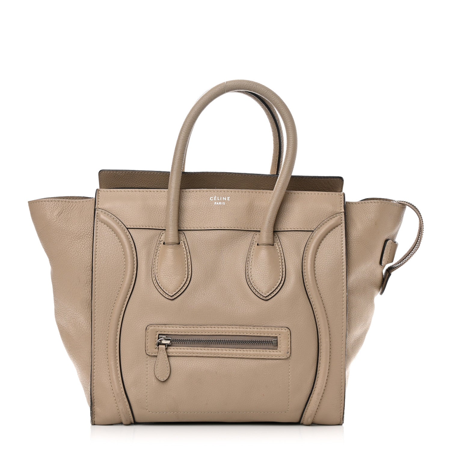Celine Drummed Calfskin Mini Luggage Dune 1 of 26