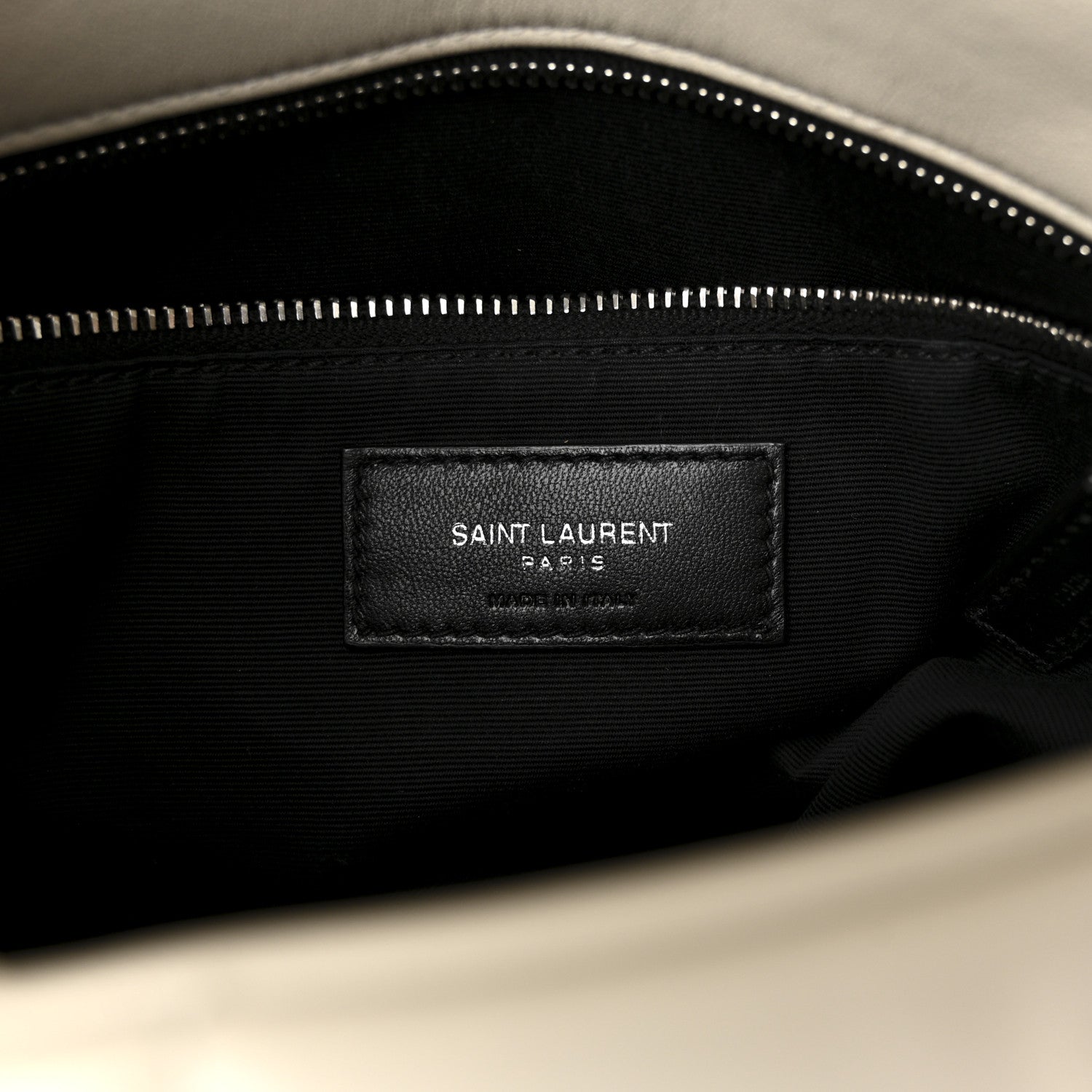 Saint Laurent Lambskin Quilted Small Loulou Puffer Monogram Chain Satchel Blanc Vintage 6 of 9