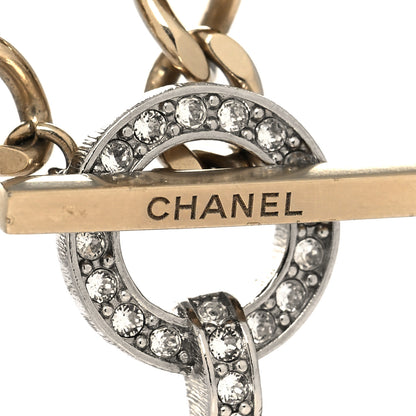 Chanel Crystal Chain CC Multi Strand Necklace Gold 4 of 5