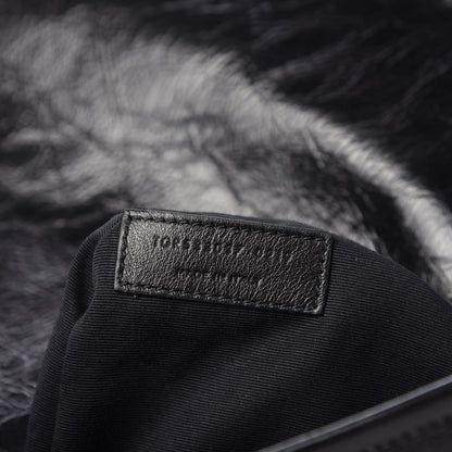 Saint Laurent Crinkled Calfskin Matelasse Monogram Medium Niki Chain Satchel Black 9 of 10