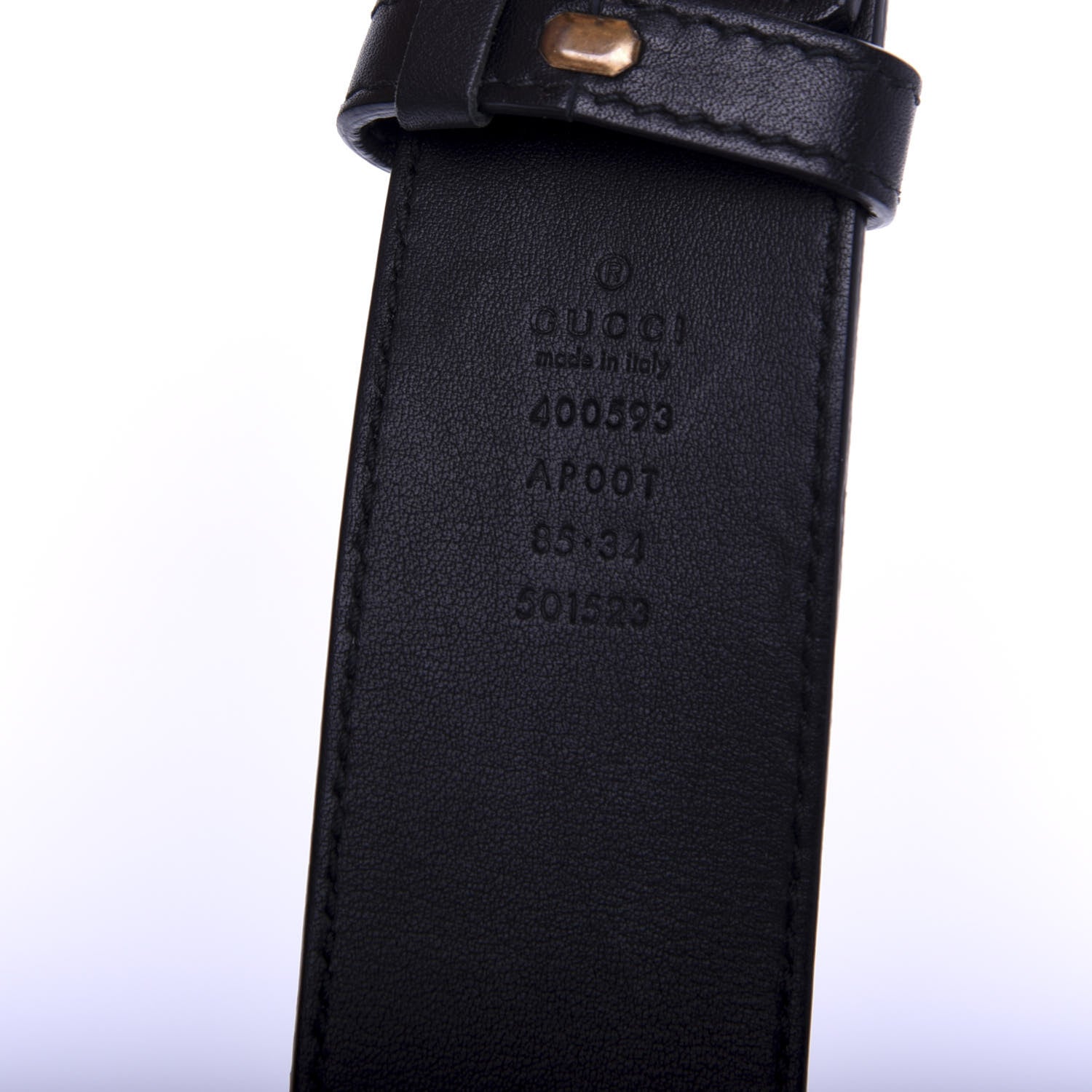 Gucci Calfskin Double G 40mm Belt 85 34 Black 2 of 5