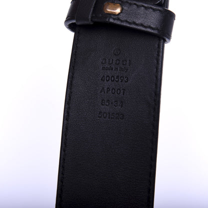 Gucci Calfskin Double G 40mm Belt 85 34 Black 2 of 5