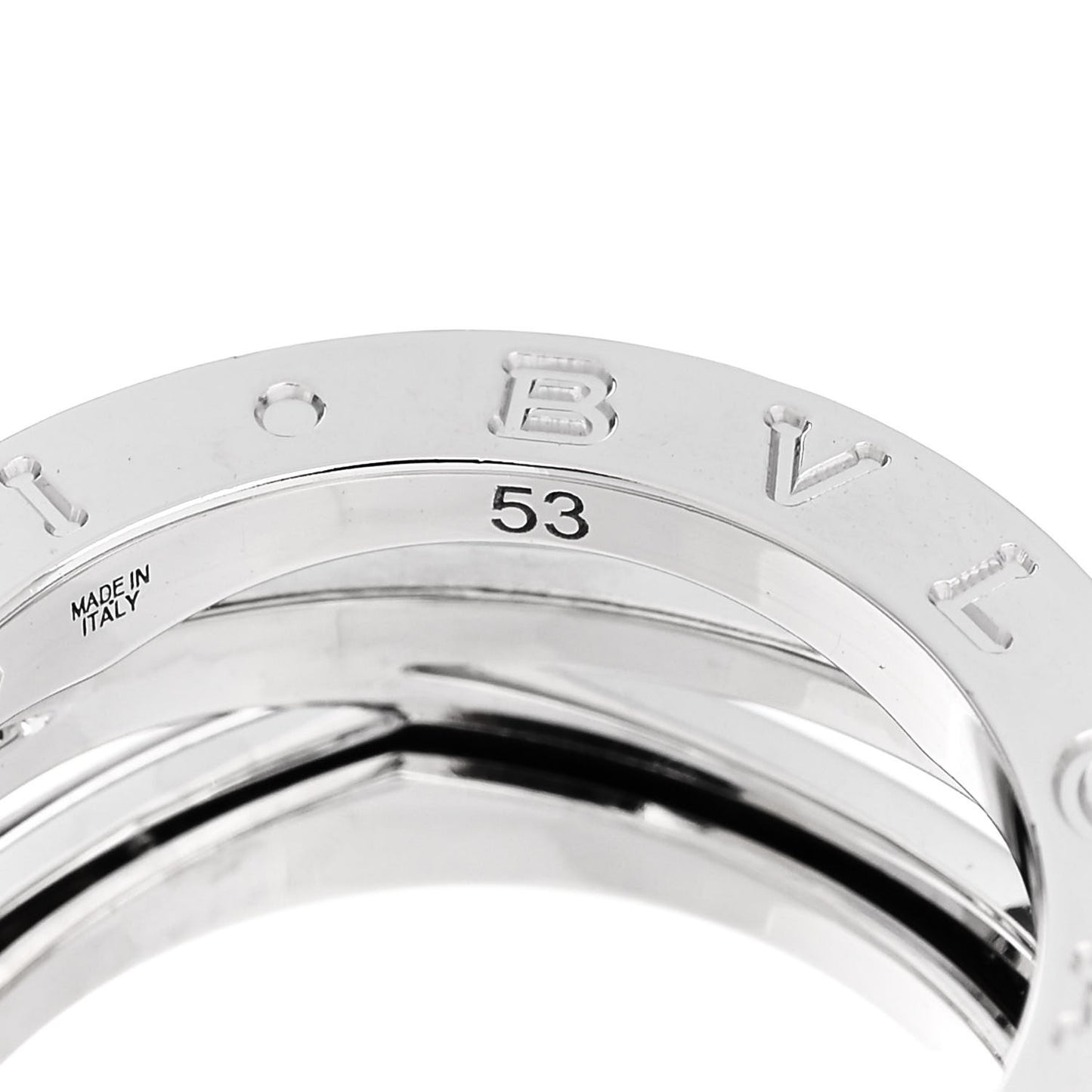 18K White Gold B.Zero1 Legend Three-Band Ring 53 6.25