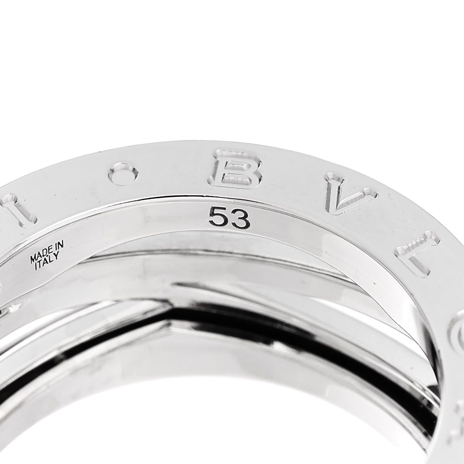 Bulgari 18K White Gold B.Zero1 Legend Three-Band Ring 53 6.25 6 of 7