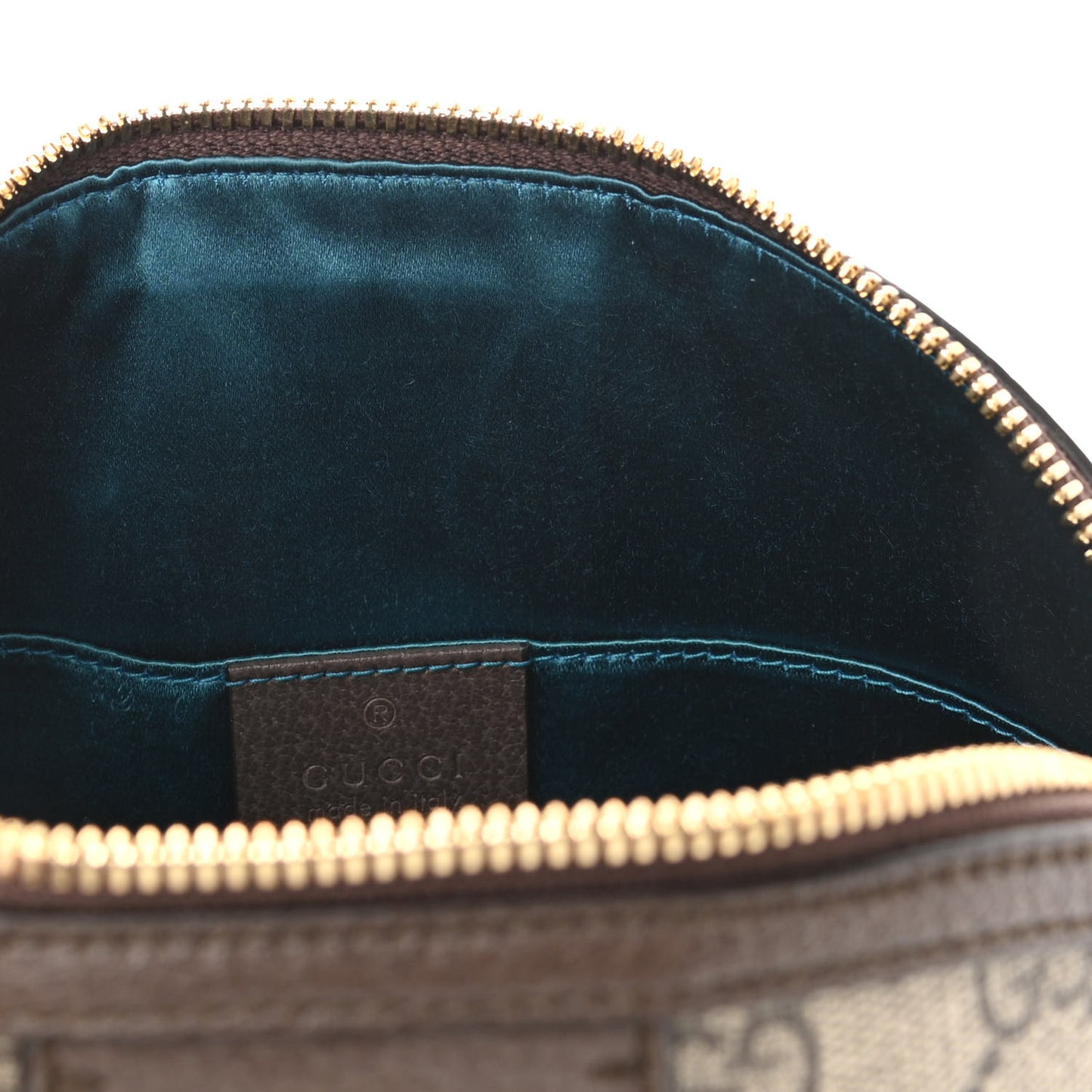 GG Supreme Monogram Textured Dollar Calfskin Web Small Ophidia Dome Shoulder Bag Beige Ebony New Acero