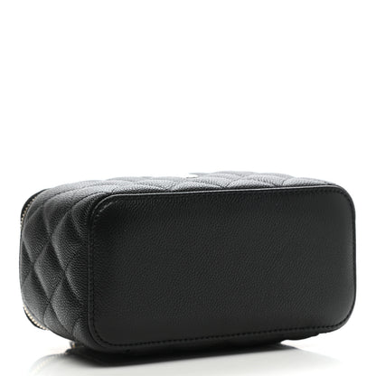 Chanel Caviar Quilted Small Tiny CC Vanity Case With Chain Black 4 of 9