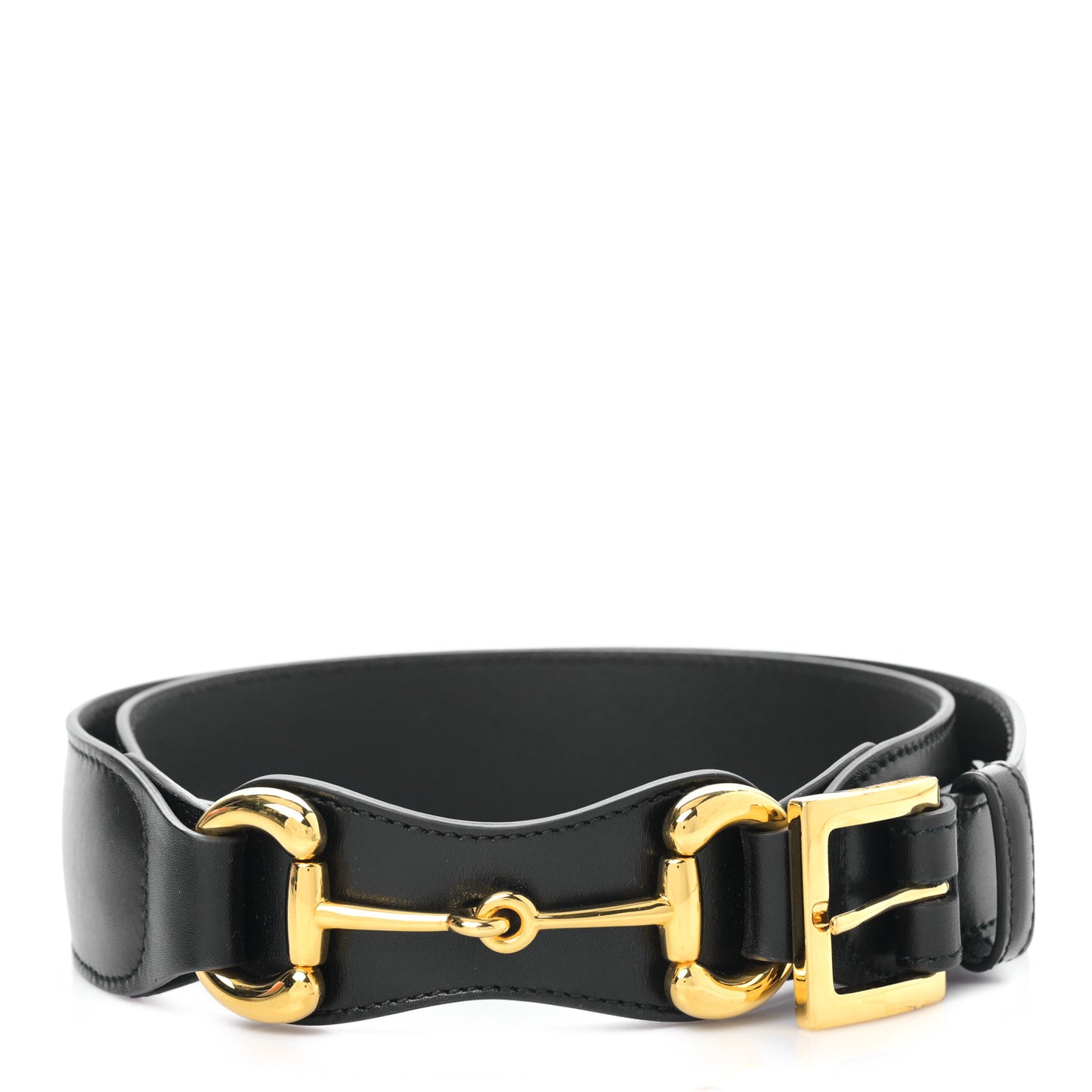 Efesto Leather Horsebit 25mm Belt 85 34 Black