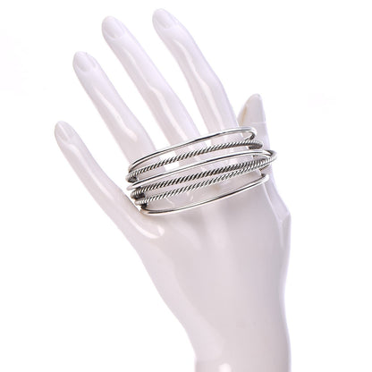 David Yurman Sterling Silver Narrow Crossover Cuff Bracelet 2 of 4