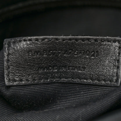 Saint Laurent Lambskin Quilted Monogram Monochrome Medium Loulou Puffer Chain Satchel Black 7 of 11