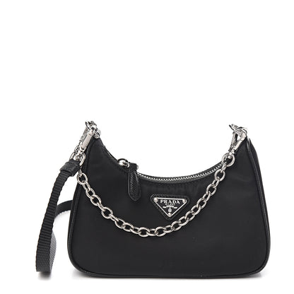 Prada Tessuto Nylon Mini Re-Edition 2000 Shoulder Bag Black 1 of 9