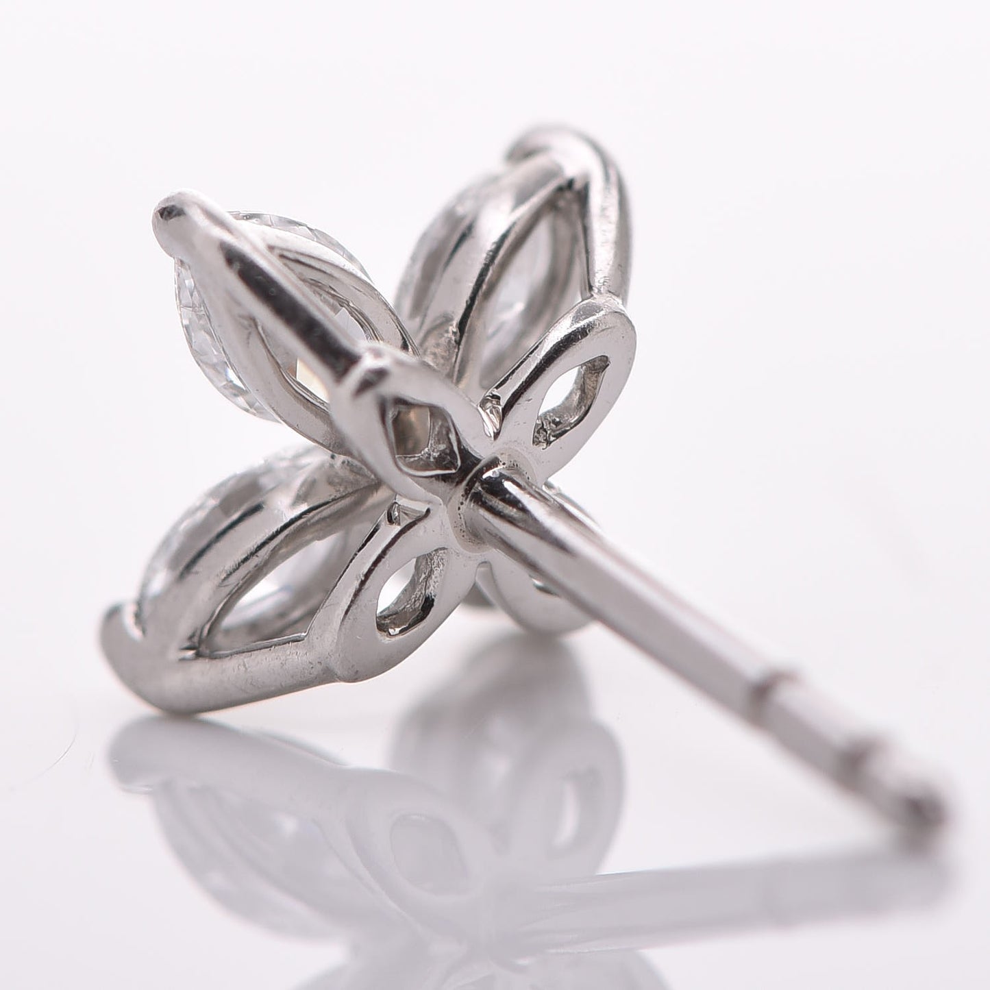 Platinum Diamond .64ct Small Victoria Earrings