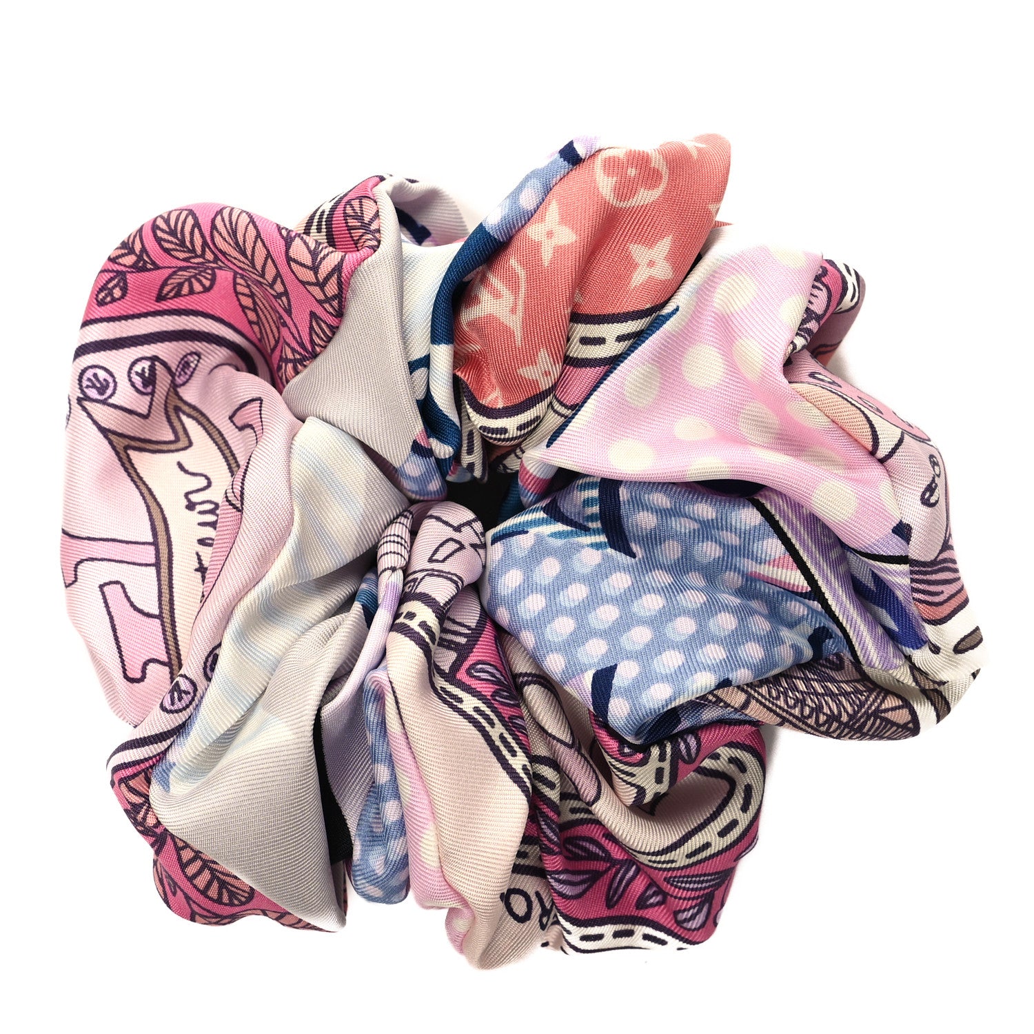 Louis Vuitton Silk Monogram Be Mindful Trop Chou Scrunchie Blush Pink 1 of 4