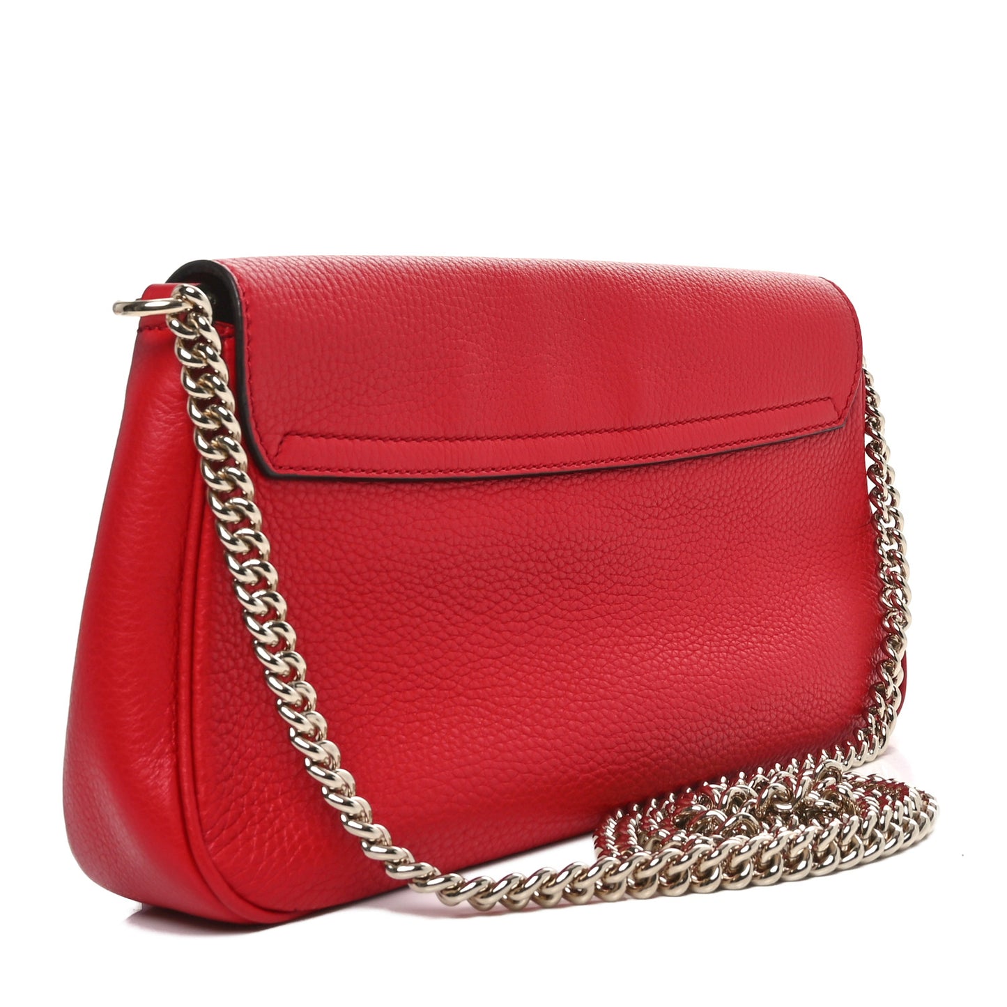 Pebbled Calfskin Medium Soho Flap Crossbody Tabasco Red