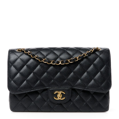 Chanel Caviar Quilted Jumbo Double Flap Black 1 of 13