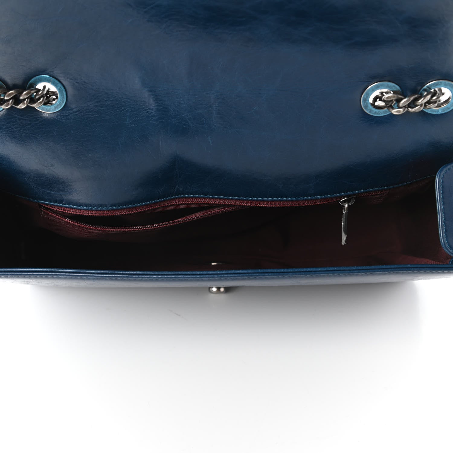 Chanel Glazed Calfskin Quilted Large Coco Boy Flap Blue 5 of 11