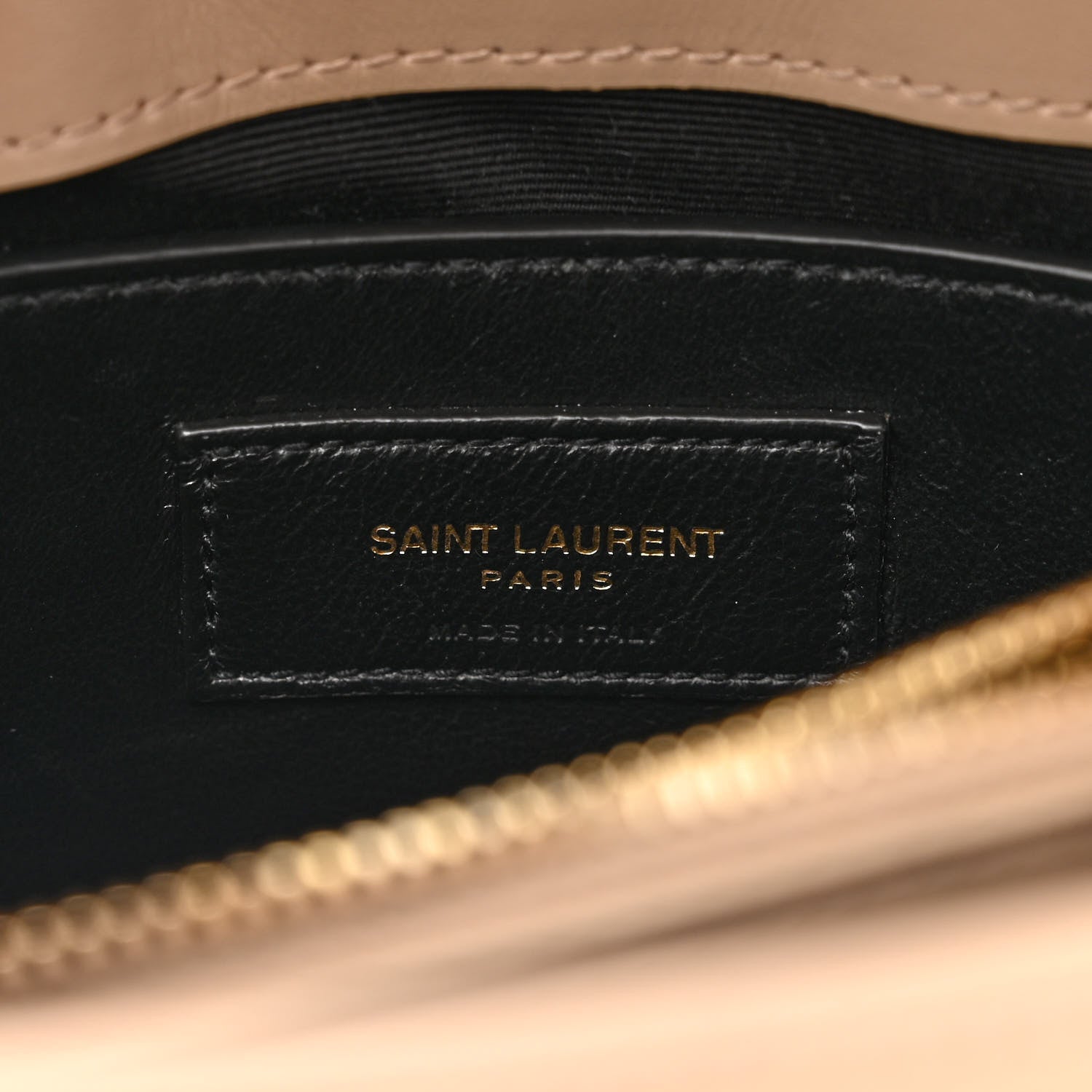 Saint Laurent Calfskin Y Quilted Monogram Small Loulou Chain Satchel Dark Beige 6 of 11