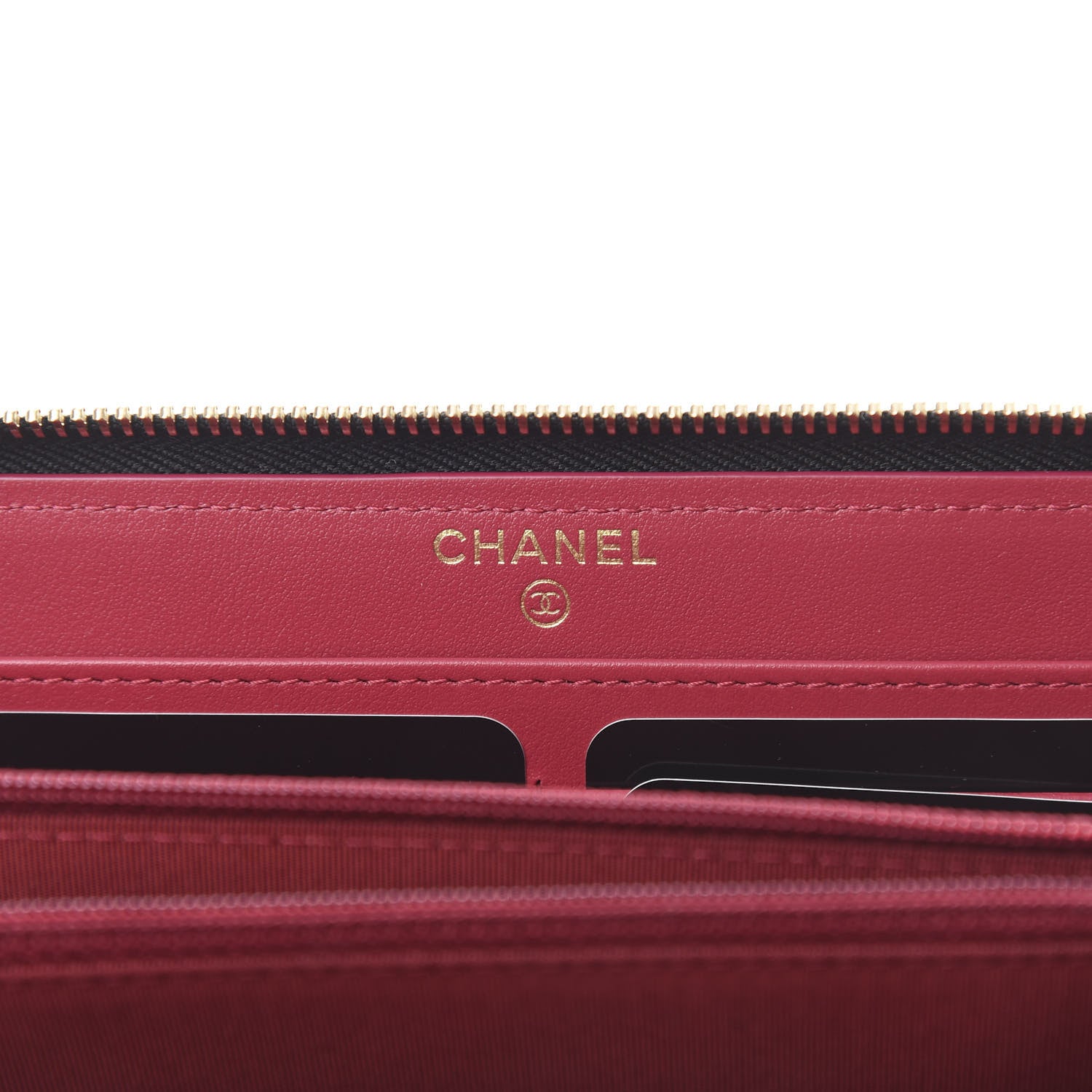 Chanel Shiny Goatskin Quilted Chanel 19 Long Zipped Around Wallet Black 6 of 9