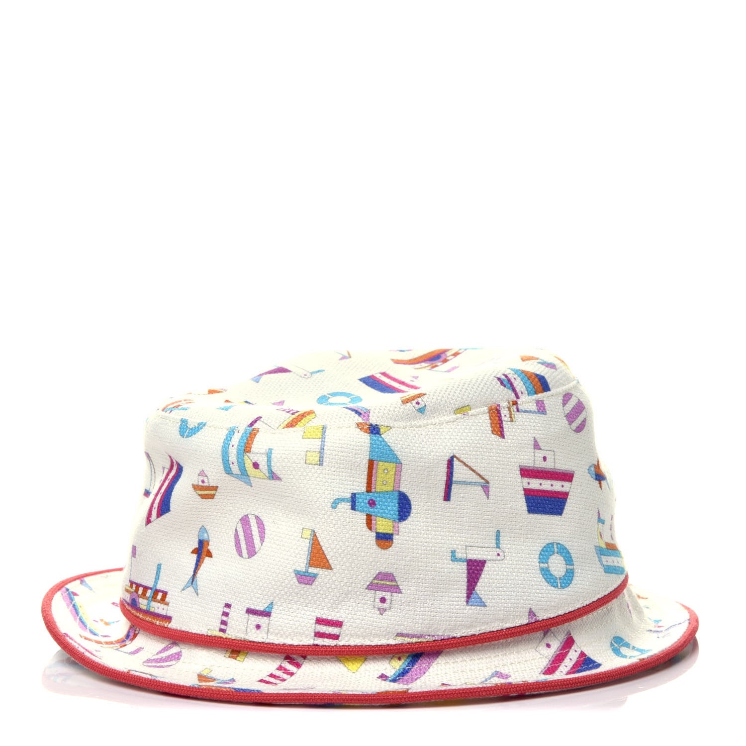 Hermes Canvas Petit Chalutier Bucket Hat 52 Grenadine 1 of 7
