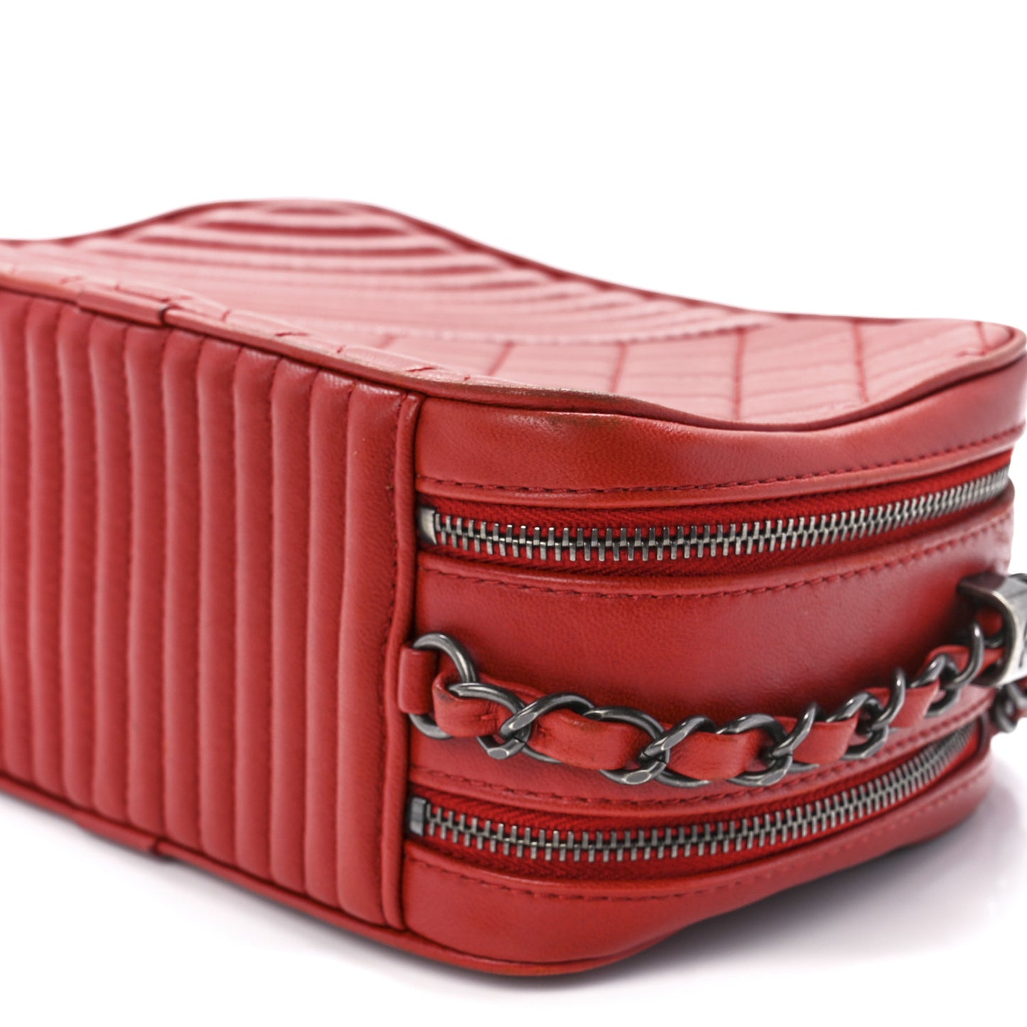 Lambskin Quilted Small Coco Boy Camera Case Red