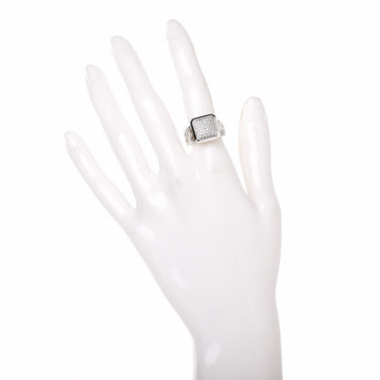 John Hardy Sterling Silver Diamond Classic Chain Square Ring 50 5.5 2 of 6