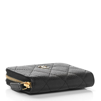 Chanel Caviar Quilted Zip Coin Purse Black 4 of 11
