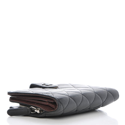 Chanel Lambskin Quilted Zipped Pocket Wallet Black 4 of 11