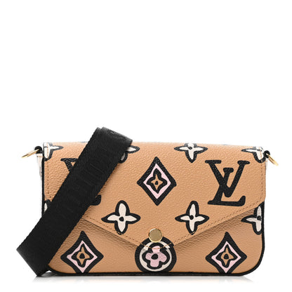 Louis Vuitton Monogram Wild At Heart Felicie Strap & Go Arizona Creme 1 of 5