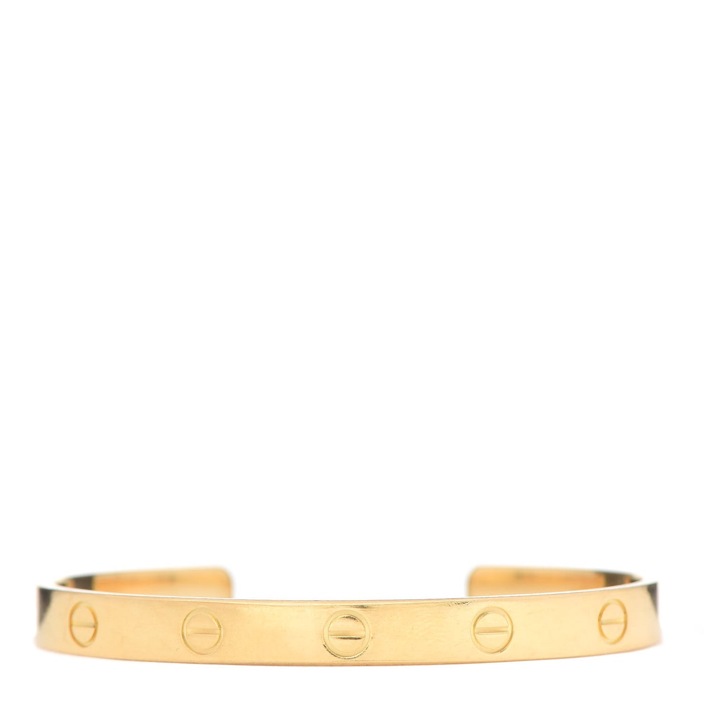 18K Yellow Gold LOVE Cuff Bracelet 17