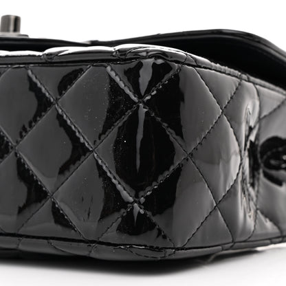Chanel Patent Calfskin Quilted Mini Rectangular Flap So Black 10 of 11