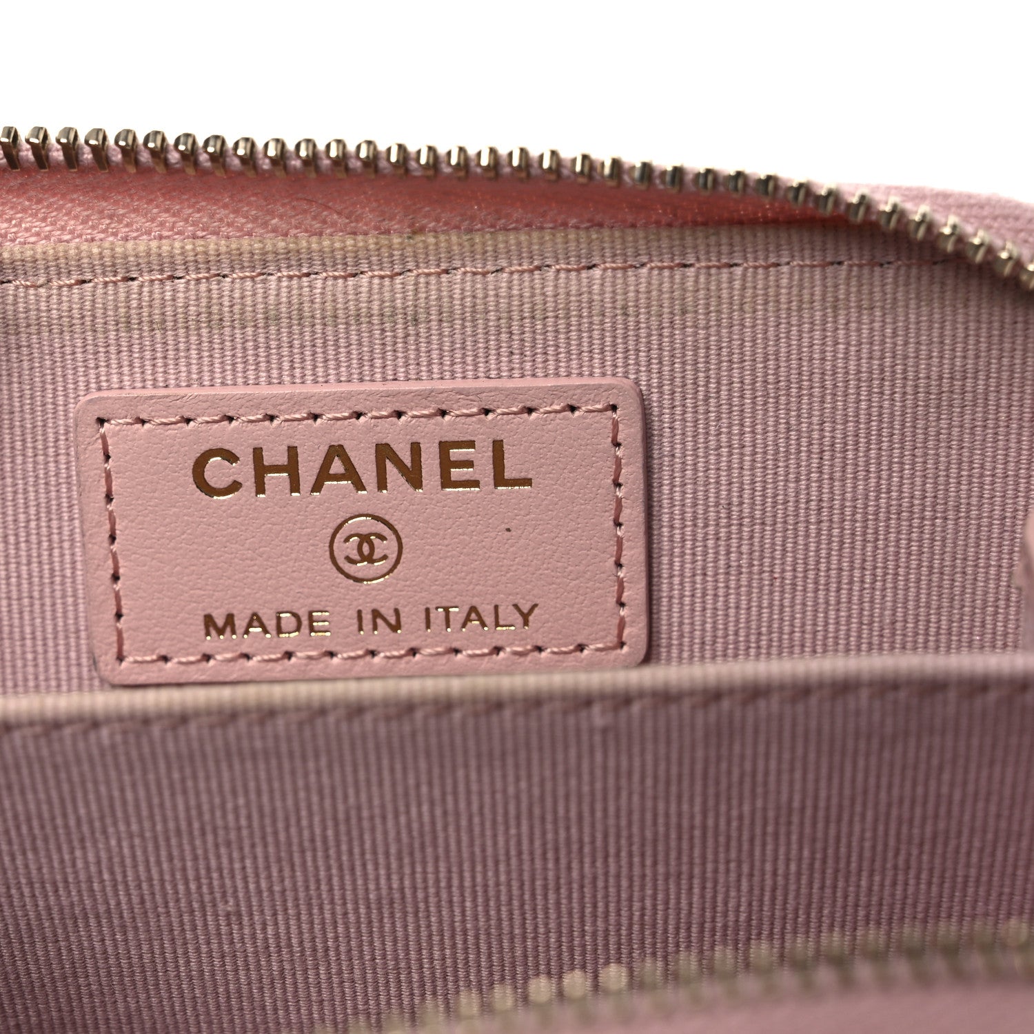Chanel Lambskin Quilted Chanel 19 Vertical Zip Card Holder Wallet