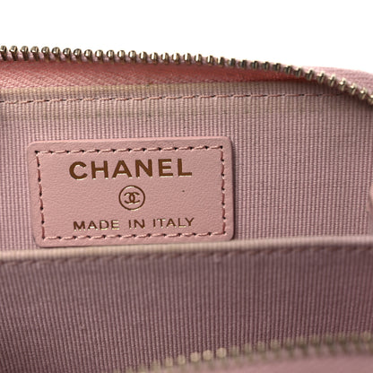 Chanel Lambskin Quilted Chanel 19 Vertical Zip Card Holder Wallet Light Pink 6 of 10