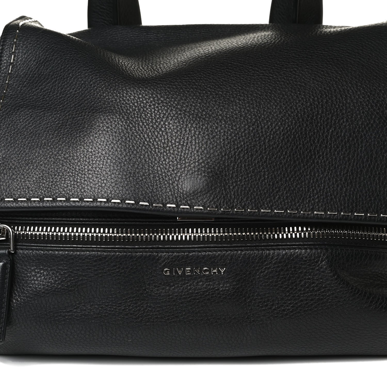 Givenchy Grained Calfskin Metal Stitch Medium Pandora Pure Flap Bag Black 15 of 15