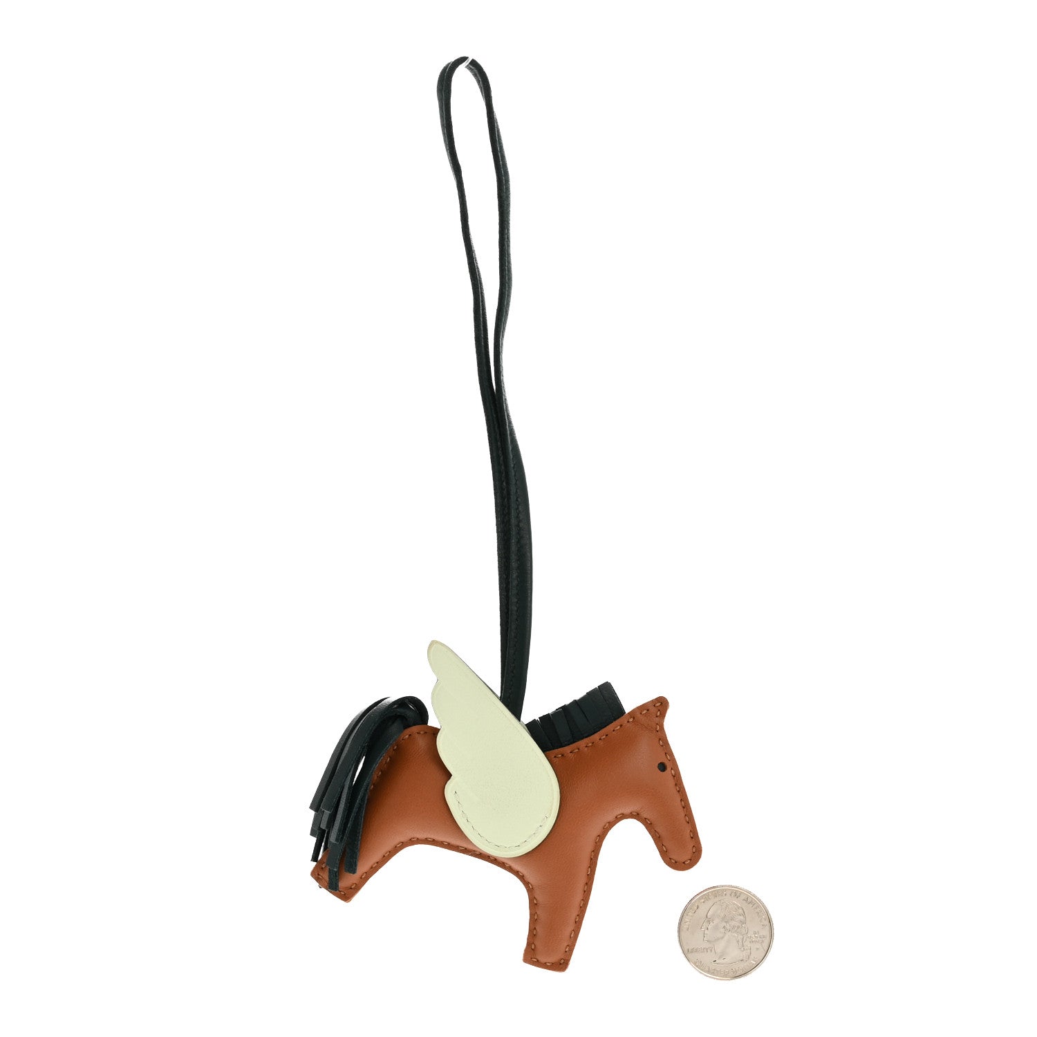 Hermes Milo Lambskin Grigri Rodeo Pegase Horse Bag Charm PM Gold Vert Cypress Vert Fizz 2 of 5