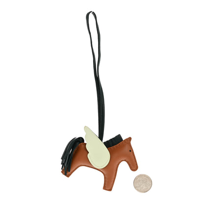 Hermes Milo Lambskin Grigri Rodeo Pegase Horse Bag Charm PM Gold Vert Cypress Vert Fizz 2 of 5