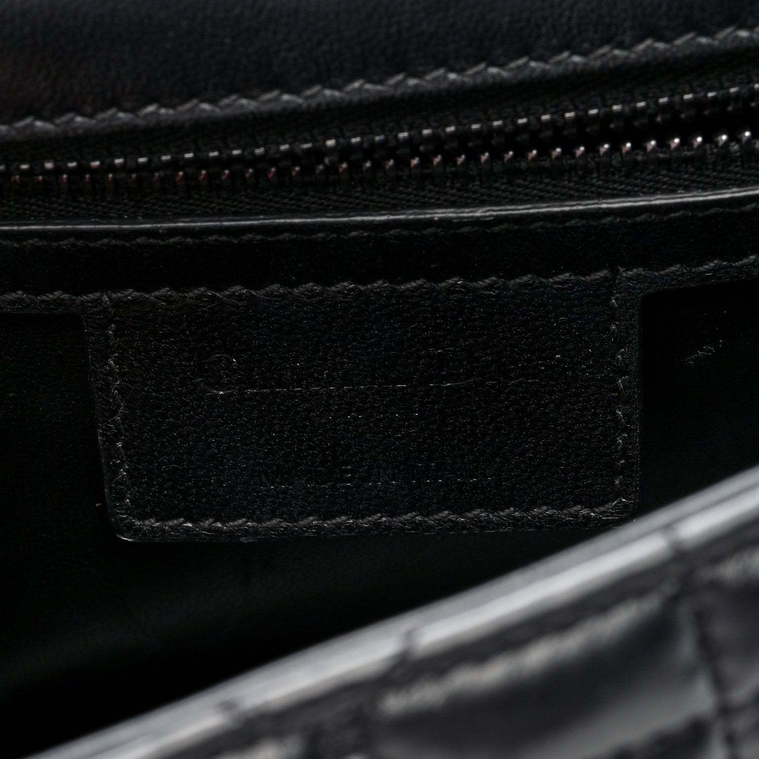 Christian Dior Calfskin Macrocannage Medium Caro Bag Black 6 of 10