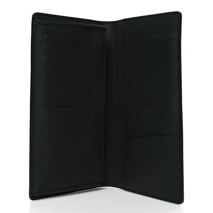 Louis Vuitton Calfskin Monogram Shadow Brazza Wallet Black 5 of 6