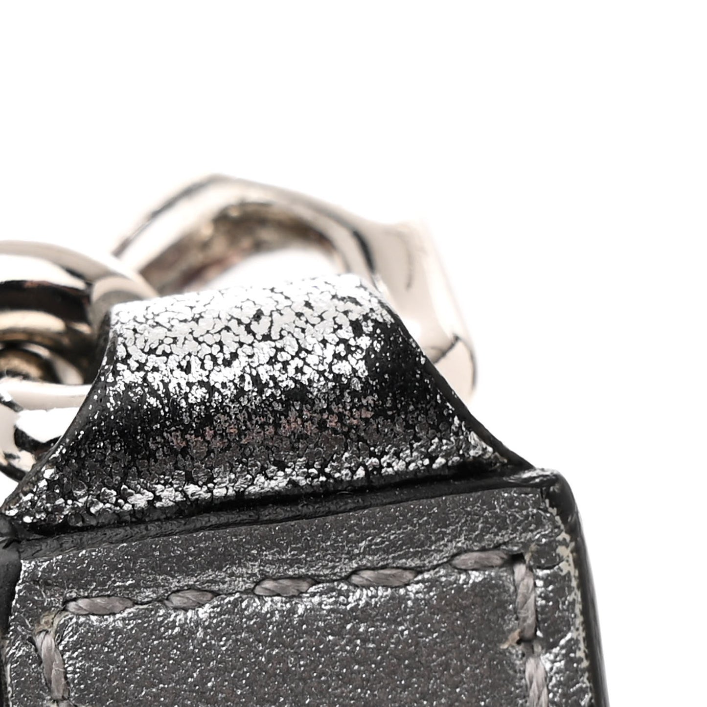 Metallic Lambskin Matelasse Monogram Medium Niki Chain Satchel Argento