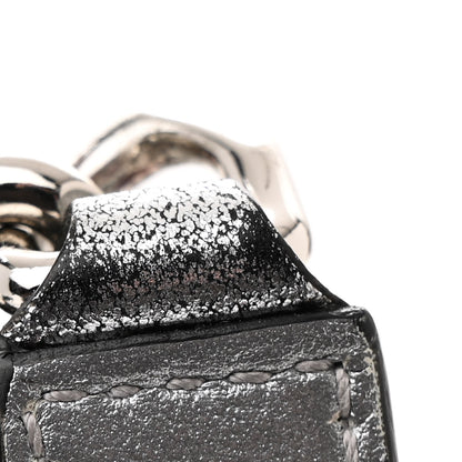 Saint Laurent Metallic Lambskin Matelasse Monogram Medium Niki Chain Satchel Argento 17 of 19