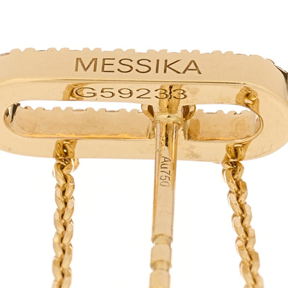 Messika 18K Yellow Gold Diamond Move Uno Chain and Stud Earrings 4 of 5